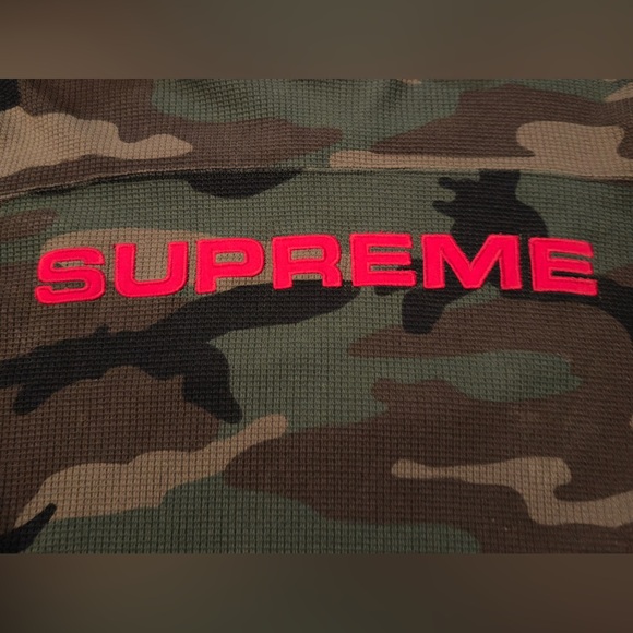 Supreme 2017 Camouflage
Waffle Ringer Hooded Sweatshirt
Men's Size L - Picture 4 of 7